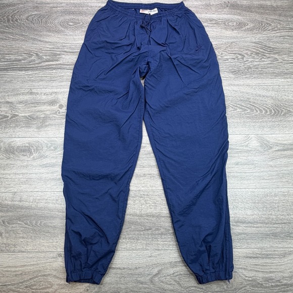 Nike Other - Nike Track Pants Mens Medium Blue Baggy Woven Windbreaker Ankle Zip Swoosh Y2K